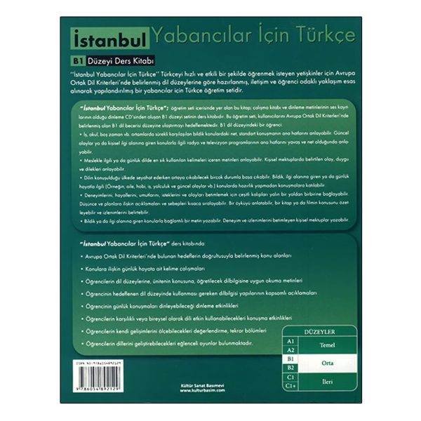 کتاب آموزش ترکی استانبولی istanbul B1