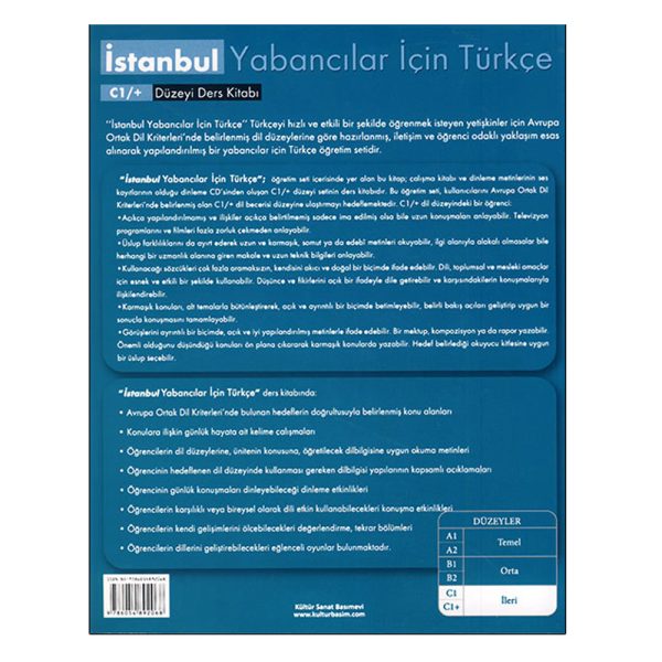 کتاب آموزش ترکی استانبولی istanbul C1